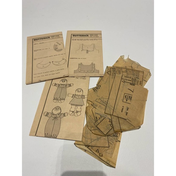 1984 Butterick Sewing Pattern Cabbage Patch Preemies Doll Clothes - Picture 3 of 5